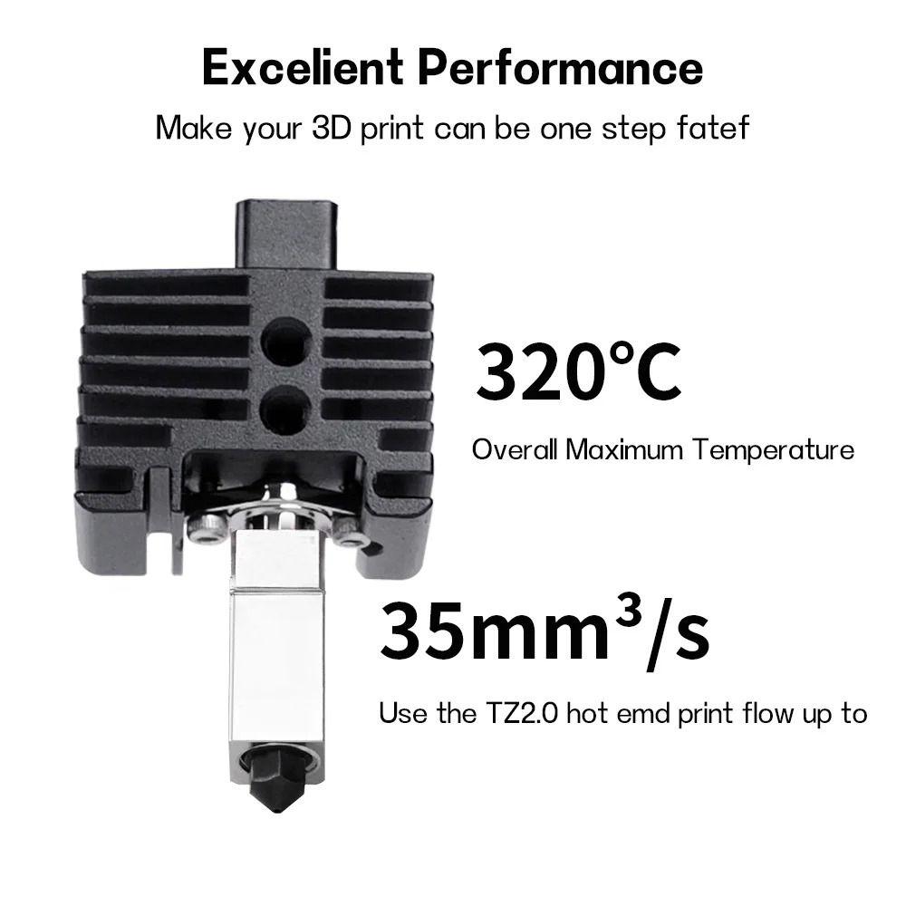 V2.0 Upgrade Hotend Hardened Steel 3D Printing Parts for Bambu Lab X1/P1 Series 3D Printing