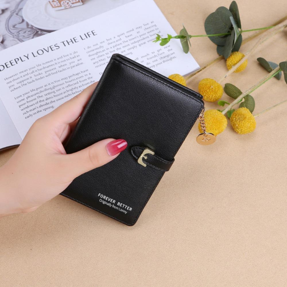 Multi-position Leather Ladies Card Bag Waterproof Card Wallet High Quality Women Long Wallet Male чёрный