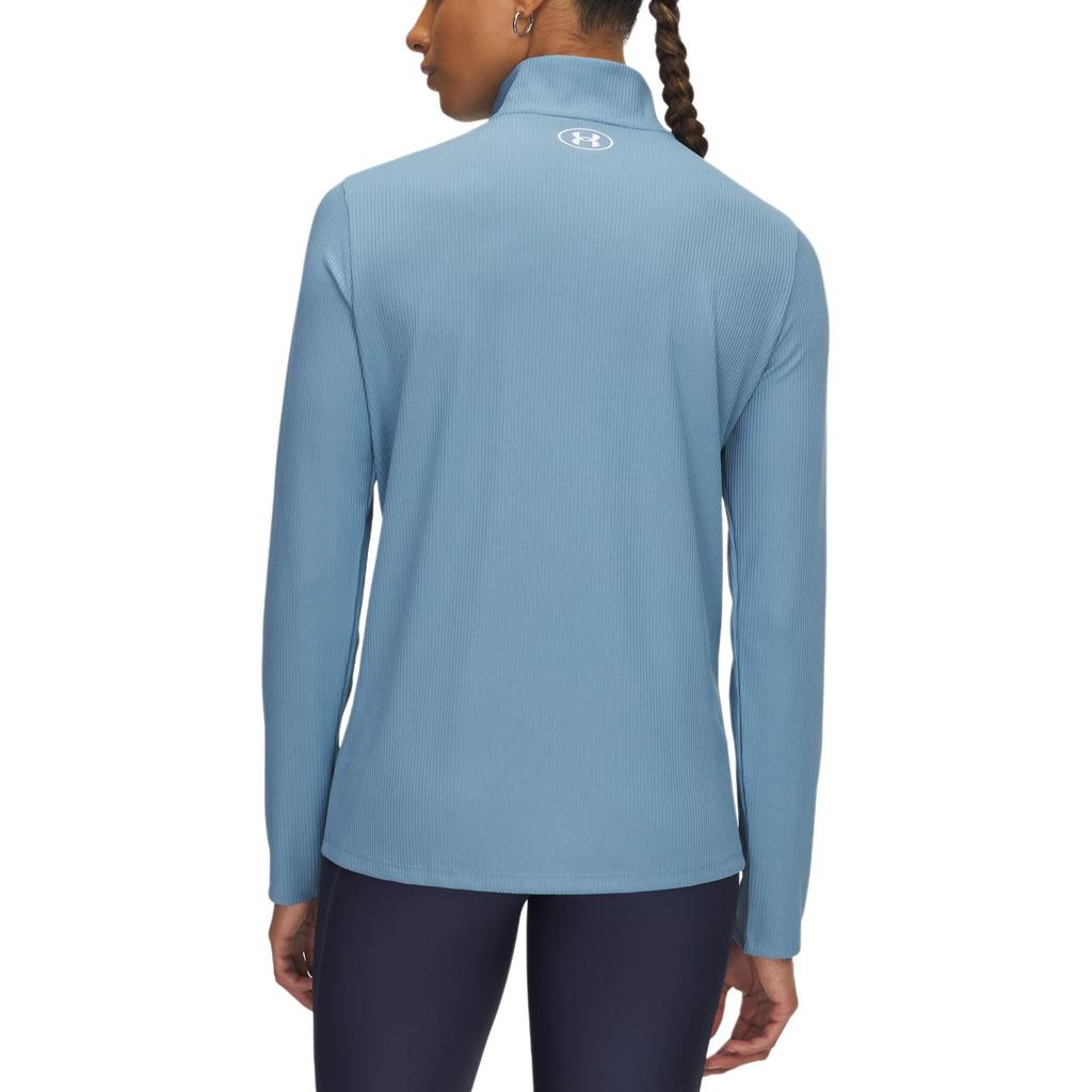 Under Armour Tech Ribbed Quick-Dry Loose Lightweight Cool Long Sleeve T-Shirt Women tops 1389857-418
