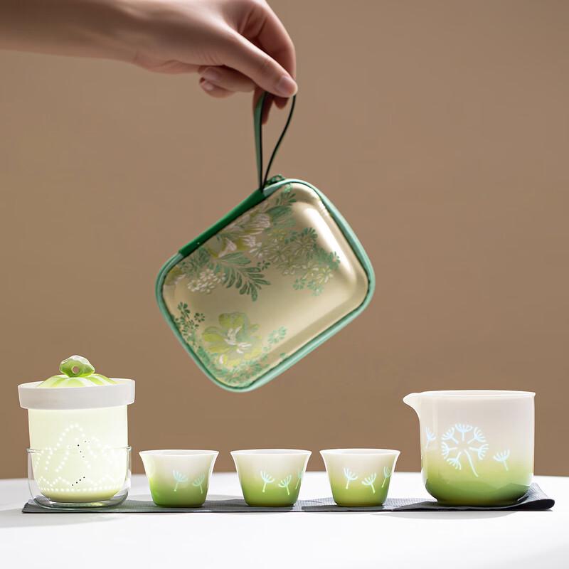 TANGFENG Portable Ceramic Travel Tea Set