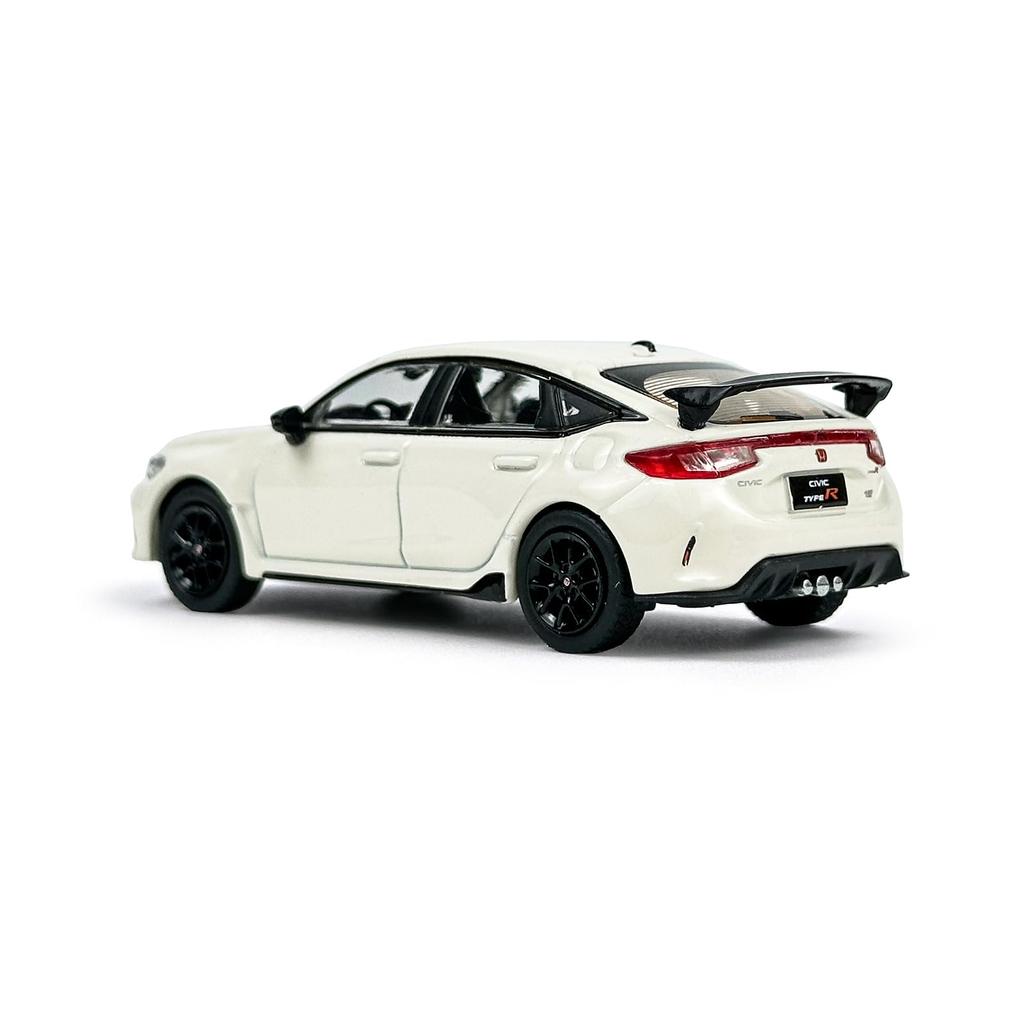 PAUDI MODEL scale 2023 Honda Civic FL5 diecast model mini size 1/64 TYPE-R car, white,