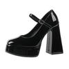 2025 Autumn New JK High-heeled Mary Jane Waterproof Platform Thick-heeled High-heeled Shoes Small Leather Shoes Spring and Autumn Round Head Sing