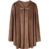 Medieval Suede Cape Halloween Retro Battle Cloak Role-Playing Cosplay Costume Suede Cape
