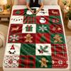 Christmas Theme Flannel Blanket, Warm Soft Throw Blanket, Xmas Holiday Home Gift