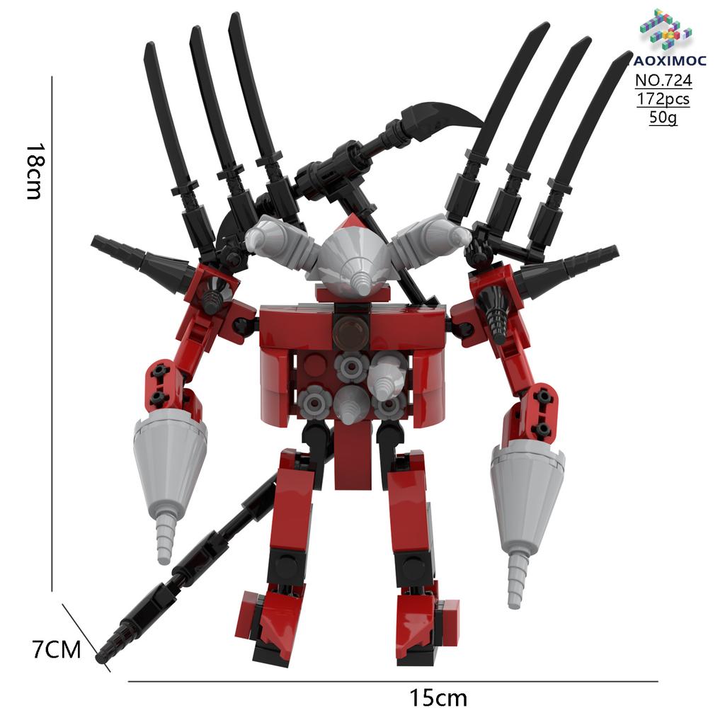 Compatible With Skibidi Toilet MOC Abstract Building Blocks Upgrade Titan Speaker King Model Bricks Toys