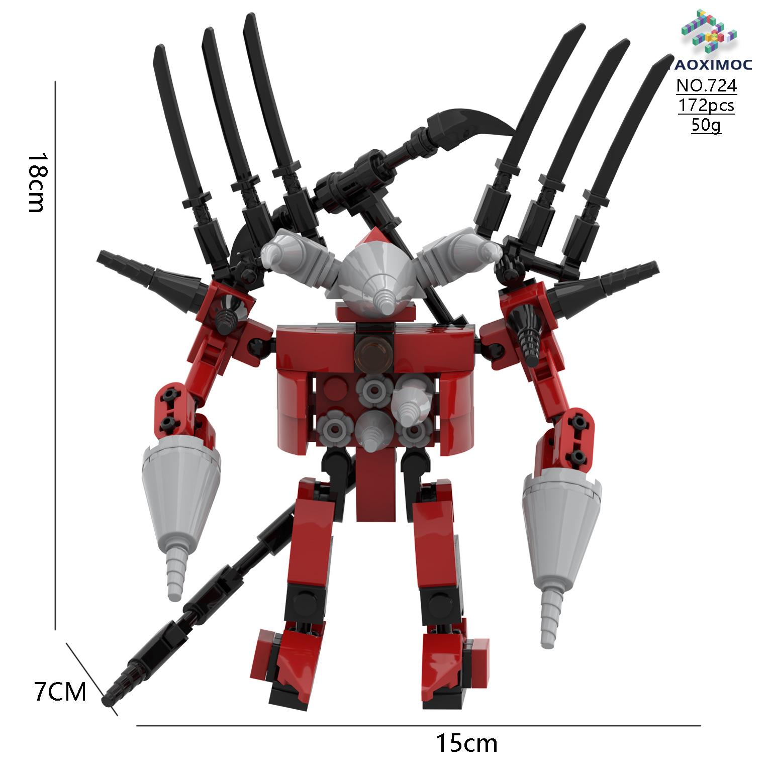 Compatible With  Skibidi Toilet MOC Abstract Building Blocks Upgrade Titan Speaker King Model Bricks Toys