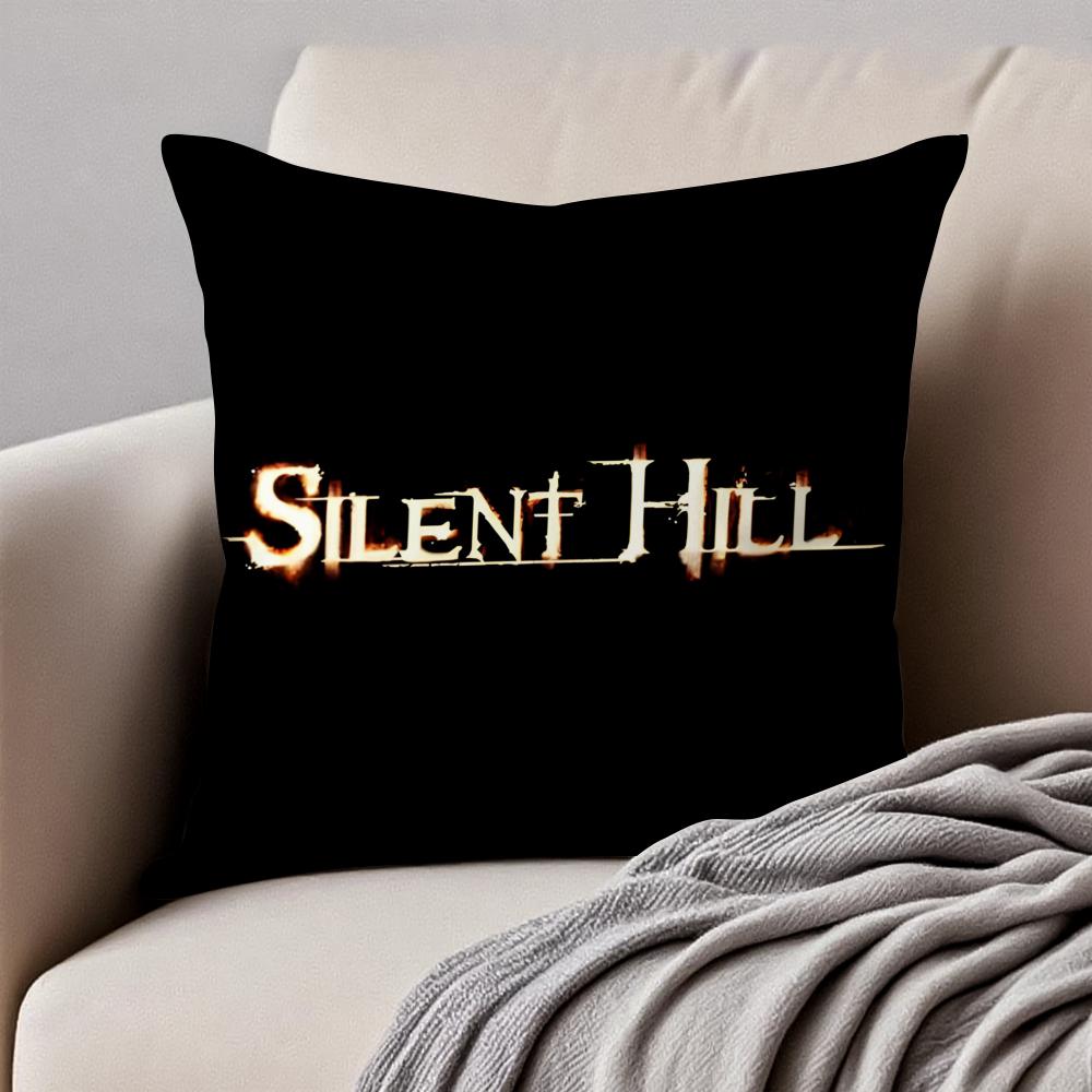 SSilent HHillS Anime Cushion Cover Pillowcase Antidustmite Invisible Zipper Short Plush Sofa Cushion