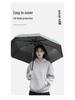 Three-fold Automatic Black UV Protection Umbrella with Double Rib and Wind Resistance for Rain and Shine