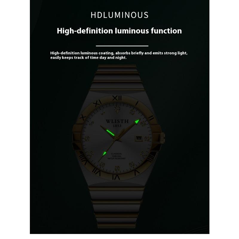 Top Brand Quartz Waterproof Calendar Fashion Men's Watch through Bottom Wrist Watch