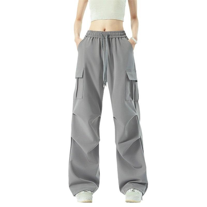 Spring, autumn and winter charging overalls, velvet warm sports wide-leg mountaineering pants, men's and women's high-waisted trousers