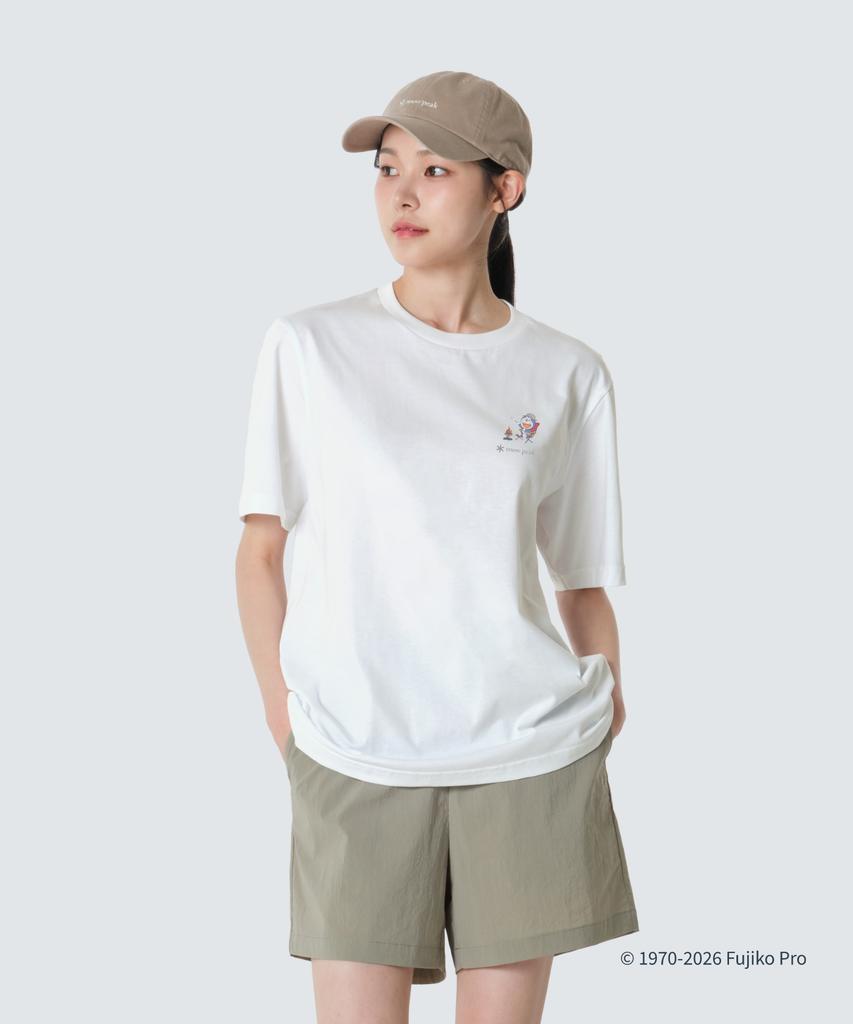 SNOWPEAK APPAREL [Snow Peak | Doraemon] Campfire Short Sleeve T-Shirt (S26Mufts95) Off White