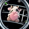 2D Flat Cow Car Vent Clip Decorative Diffuser (fragrance Not Included), Car Interior Decoration, Aromatherapy Clip, Ideal for Holiday Gifts