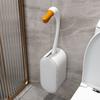1 Set Home Decor Elegant Includes Stand Funny Toilet Brush Wall-Mount Bathroom Cleaning Silicone Brush 37x8.5x8.5cm