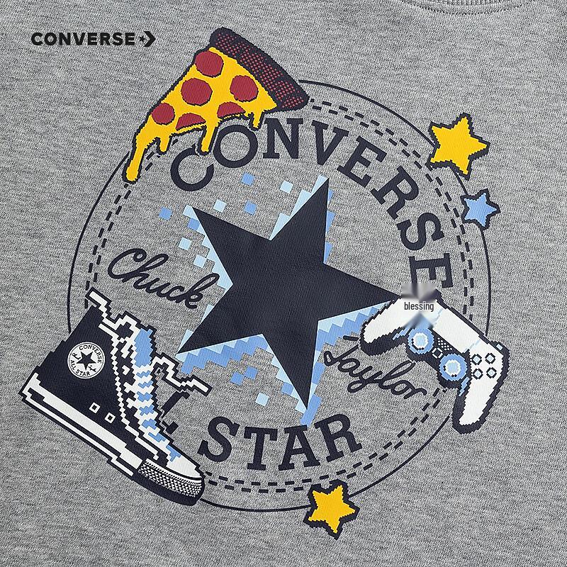 Converse Unisex Kids' Playful Print Fleece Sweatshirt