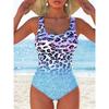Costume da Bagno Intero Sexy Estivo con Stampa Astratta, Vestibilità aderente e snellente, Schiena profonda a U, Costume da Bagno alla Moda Accattivante per Spiaggia, Piscina, Vacanze