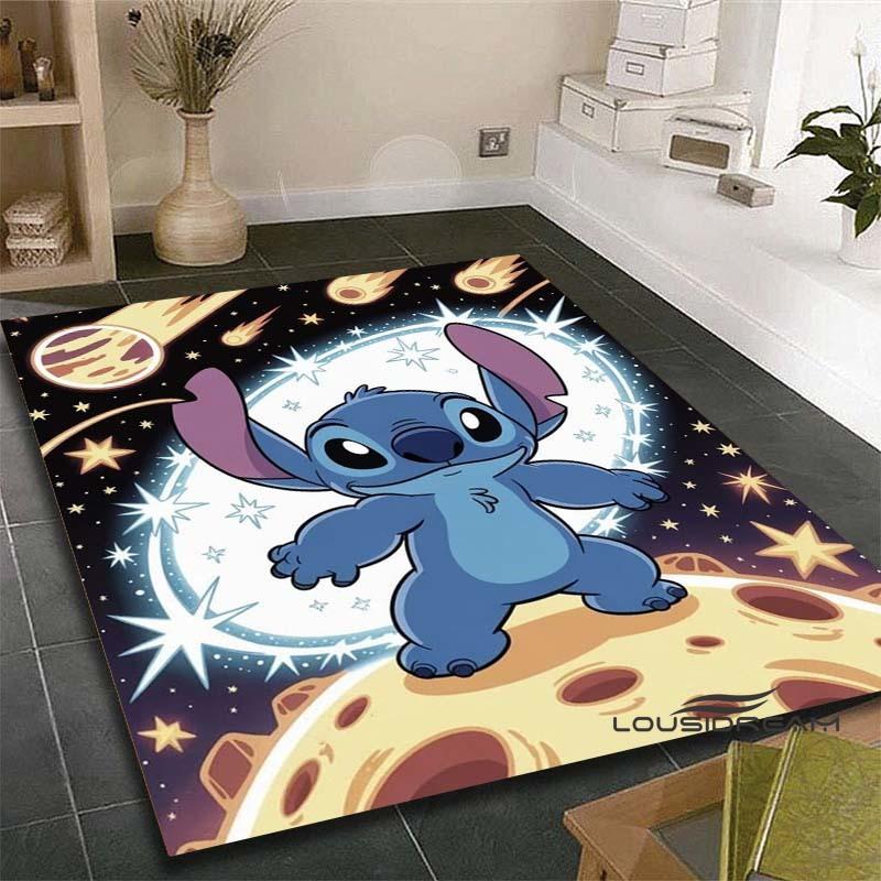 3D Cartoon Sci-fi Movie (Stitch) Rug, Suitable for Living Rooms, Children's Rooms, Bedrooms, Sofas, Doormats, and Other Home Déc