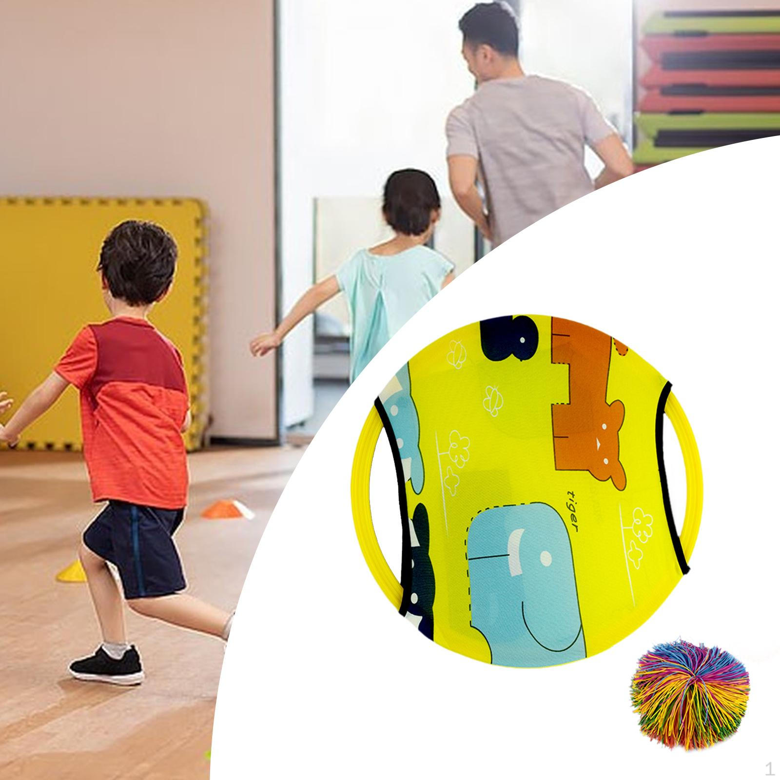 

Ball Catching Activity Set for Outdoor Fun, Parent and Child Engagement yellow