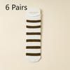 10 Pairs of Girls Spring and Summer Striped Fresh Mesh Breathable Straight Tube Stack Socks