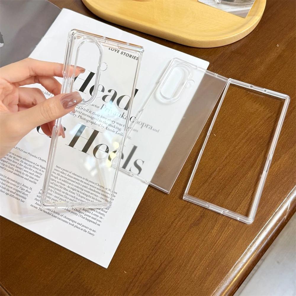 Business Ultra Thin Matte Transparent Phone Case For Samsung Galaxy Z Fold 7 6 5 4 Hard Bumper Shockproof Protect Back Cover