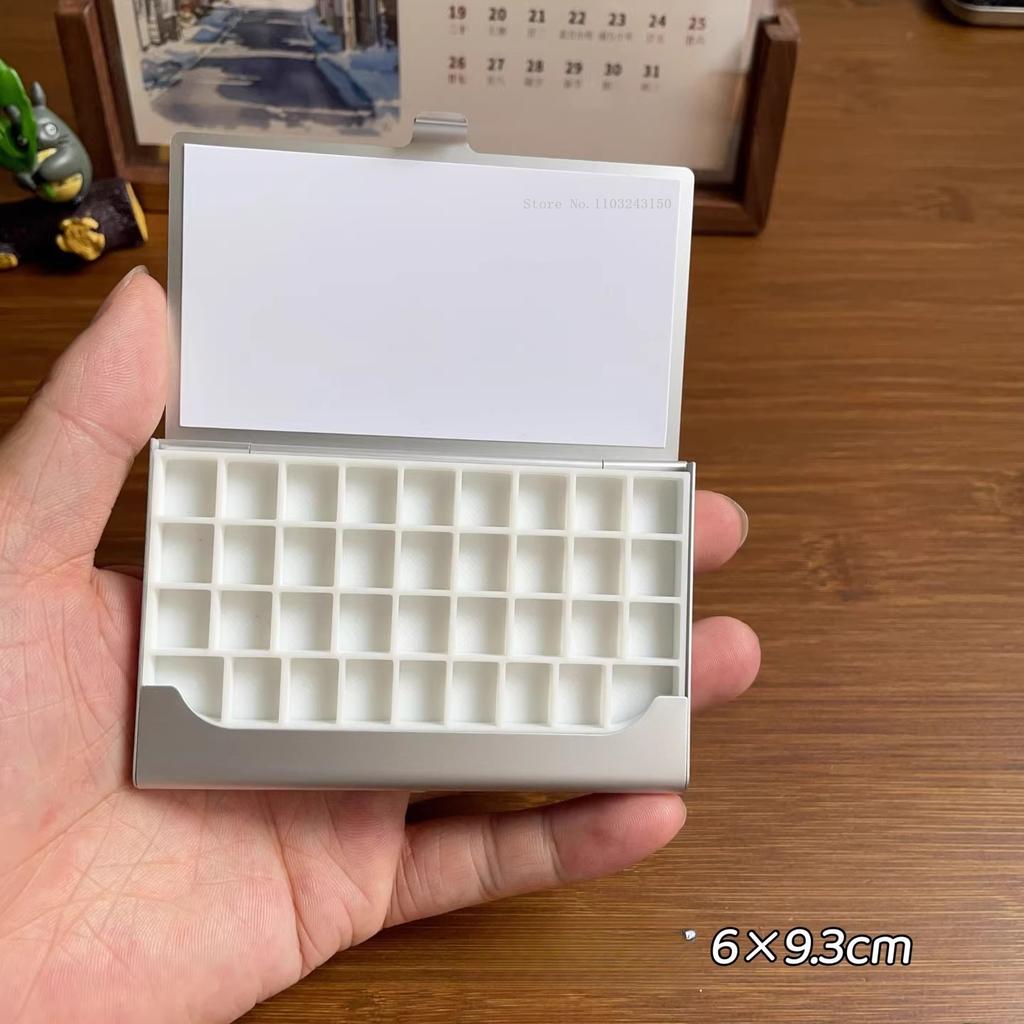 24/36/48 Grid Travel Watercolor Pigment Packing Box Portable Art Supplies Outdoor Sketching Watercolor Painting Palette Cases