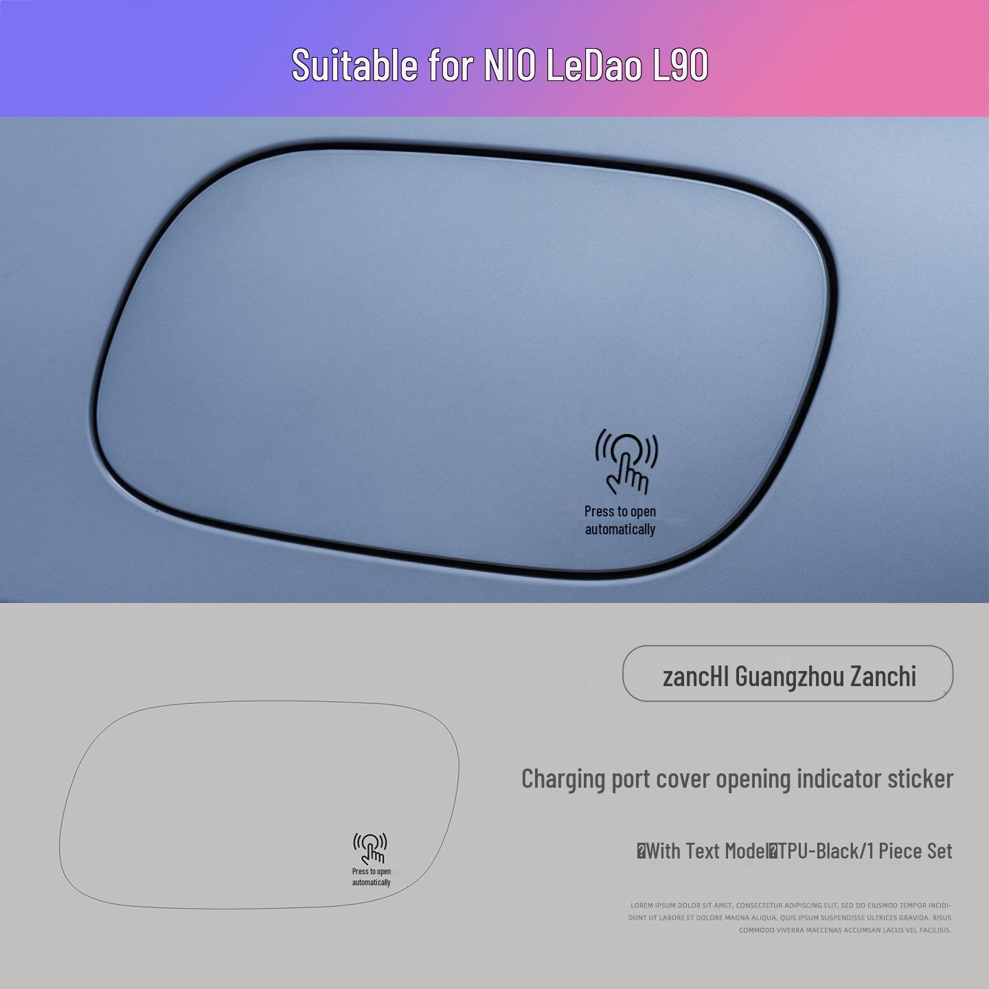

L60 L90 Auto Door Handle & Charging Port Reminder Sticker Decor