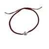 18K Gold Akoya Pearl Adjustable Red String Bracelet - Handmade Woven Style