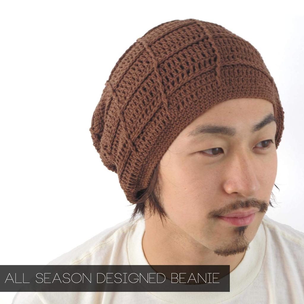 CrochetBlock Big Beret Plus Size Hat Free Black [Casual Box] Hand-Knitted Watch, [Clothing & Shoes] Men's & Women's Charm, Size,