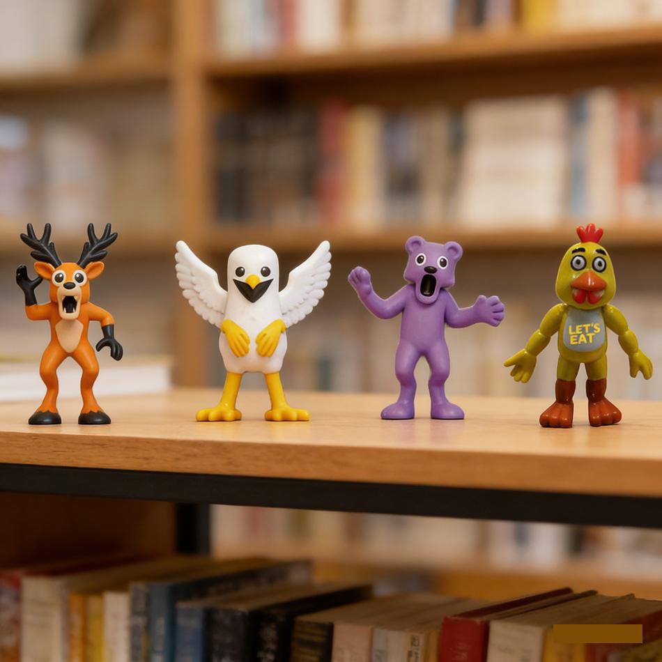 18p 99 Nights in The Forest Figures Figures Figurine Owl Goat Wolf Deer 99 Nights in The Forest Figurine Plastic Toy Gift