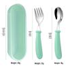 304 Stainless Steel Children's Cutlery Set - Spoon & Fork 3-Piece for Outings