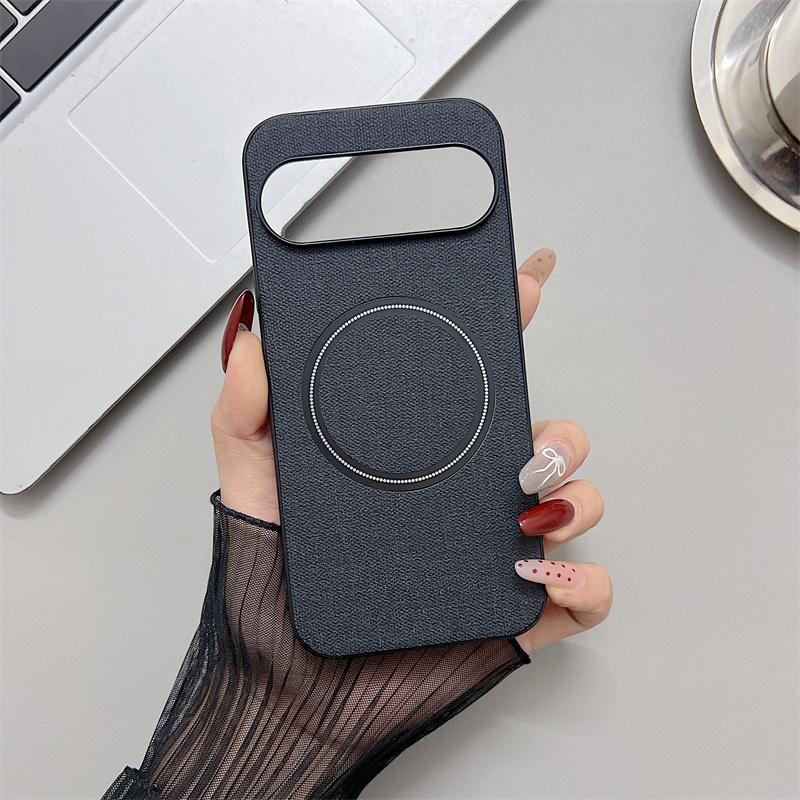 

Simple Matte Linen Cloth Leather Magnetic For Magsafe Case For Google Pixel 5A 6A 7A 8A 9A 5 6 7 8 9 Pro XL 5G Shockproof Cover For Google Pixel 5