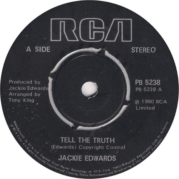 

7inch Record JACKIE EDWARDS - Tell The Truth PB5238 RCA 1980 UK Reggae, Ska & Dub Used