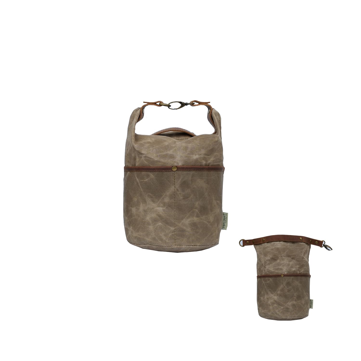 

YAJIN CRAFT Cooker Bag, Camping Storage Box, Toolbox, Cooker Case, Canvas Mess Bag, Multi-Case, Cotton Canvas, Size M