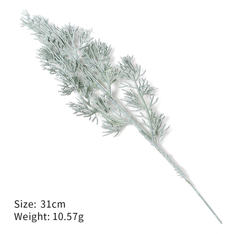 2Pcs Artificial Plant 30cm Green Fake Pine Branches for Home Decor Christmas Decoration DIY Wreath Craft Xmas Tree Accessories