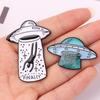 Popular, Mysterious Alien Spacecraft Alien Brooch Finally, Europe and the United States New Metal Badge, Waist