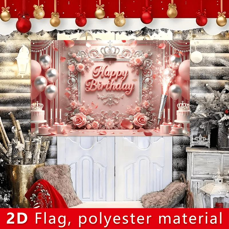 2D plane, 2D plane banner, 1 birthday happy background decoration banner, no electricity required