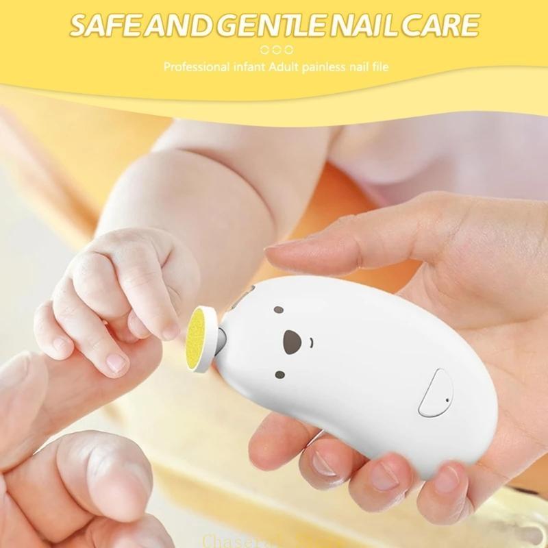E7CE Quiet Operate Baby Nails Clip Electric 6 in 1 Safe Easy Grip Newborns Nails Care Electric Clip for Infant Manicure