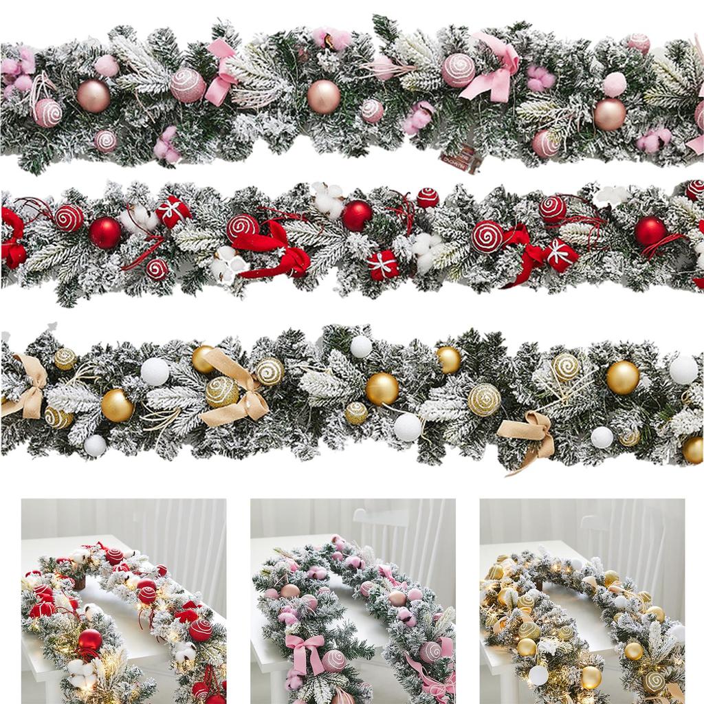 Rattan DIY Decor Decoration Gift Artificial Christmas Wreath 1.8M for Porches