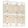 Vidaxl 6-Panel Room Divider, Cream, 210 X 165 Cm, Fabric