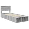 Bed Frame with Shelf Grey Sonoma 75 x 190 cm Engineered Wood