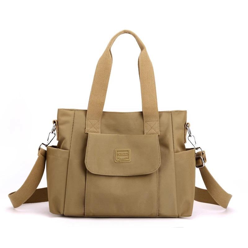 Tote Bag Kabelka Taška přes rameno pro ženy Nylonová voděodolná Velkokapacitní nákupní CrossBody taška Dámská taška Messenger