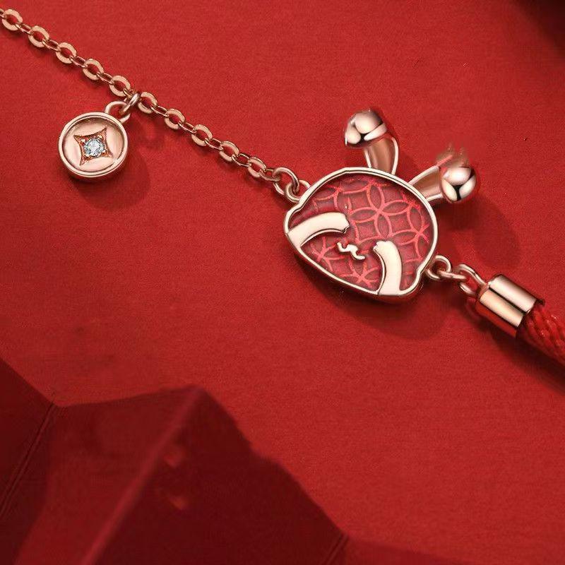 2023 Year of the Rabbit Zodiac Red Rope Bracelet – Women's Lucky Charm and Christmas Gift