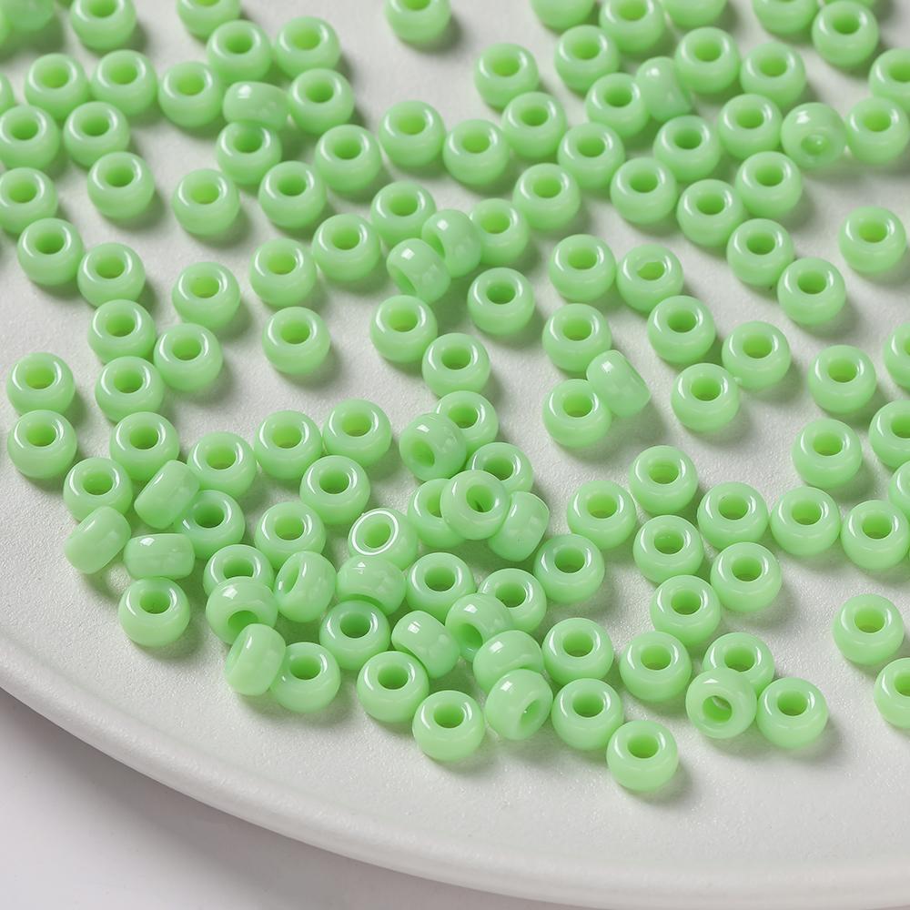 100pcs 4*7mm Acrylic Big Holes Beads Colored Spacer Loose Beads for DIY Necklace Bracelet Phone Charms Jewelry Making Supplies