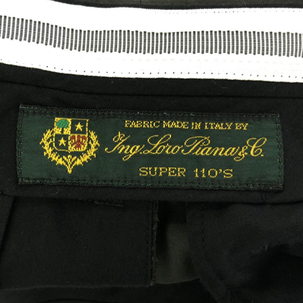 Loro Piana embroidery Two-tuck Wool pants Green system Men's Used