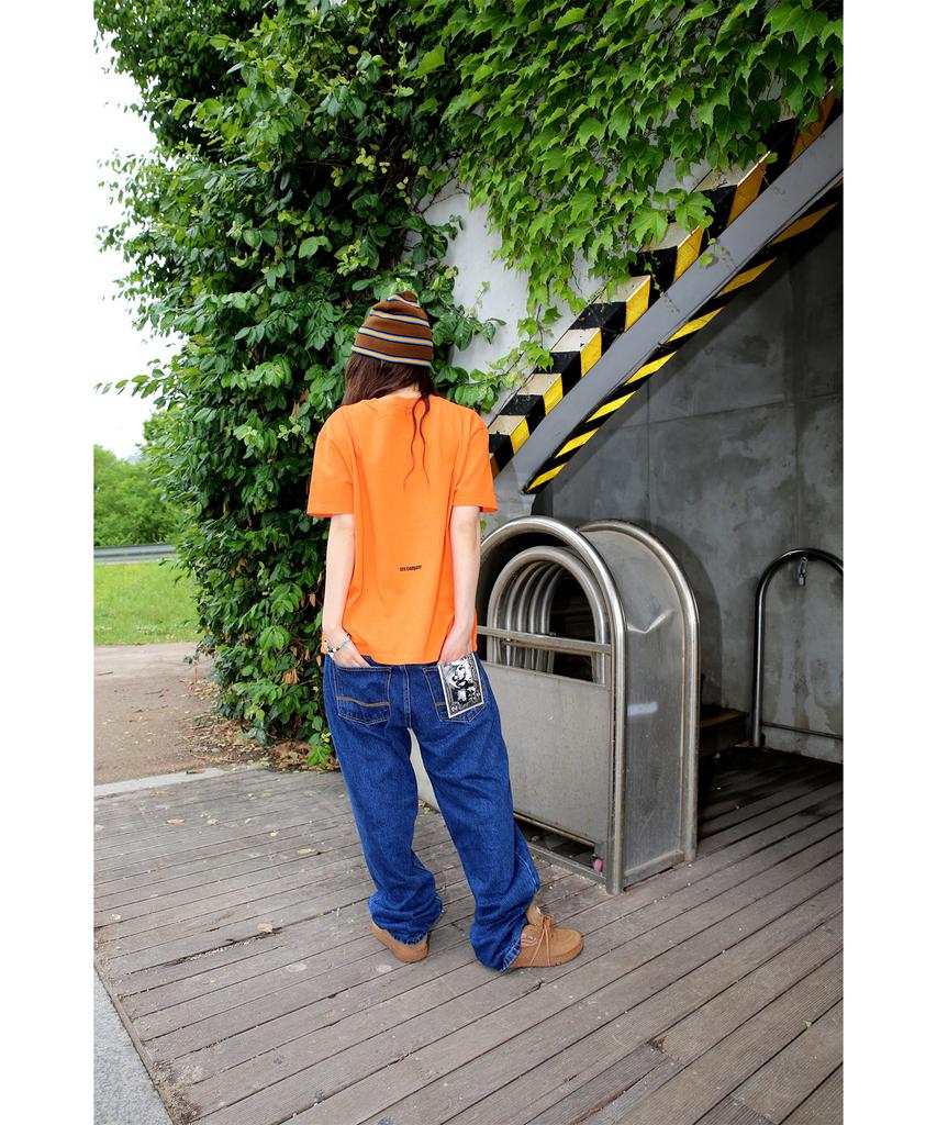 Ialeseuko Blur Logo T-Shirt_Orange