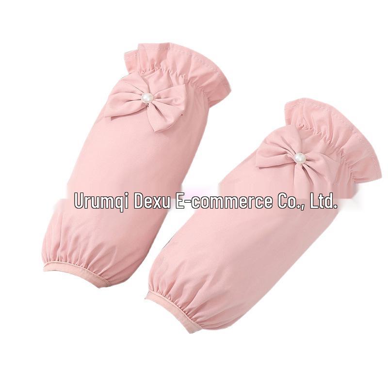 Autumn/Winter Bowknot Anti-Stain Cuffs for Women & Students