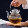 Clear Tea Kettle Household Tea Set Large Capacity Metal Handle Heat Resistant Glass for Kitchen Accessories Coffee Milk
