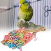 Colourful Paper Non Toxic Harmless Bird Shredded Papers Mesh Bag Parrots Hanging Chewing Biting