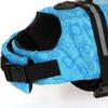 Dog Life Jacket Blue Bone Pattern Reflective Pet Dog Lifesaver Flotation Vest for Boating Swimming M Size