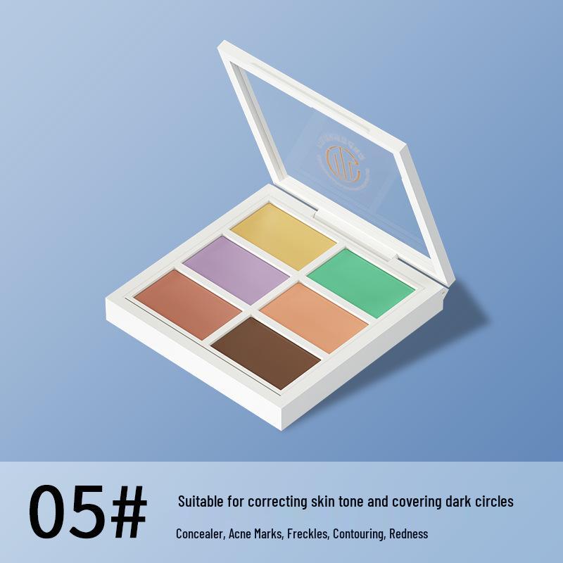 

Палетка консилеров и контуринга Xmeiyan Hall Six-Color - Скрывает темные круги под глазами, следы от акне, пигментные пятна, покраснения и корректирует цвет. 12g