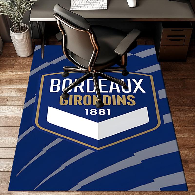 Giron-de Football Crest Printed Office Carpet Chair Cushion Entryway Rug, Rugs for Living Room, Bedroom Christmas gifts